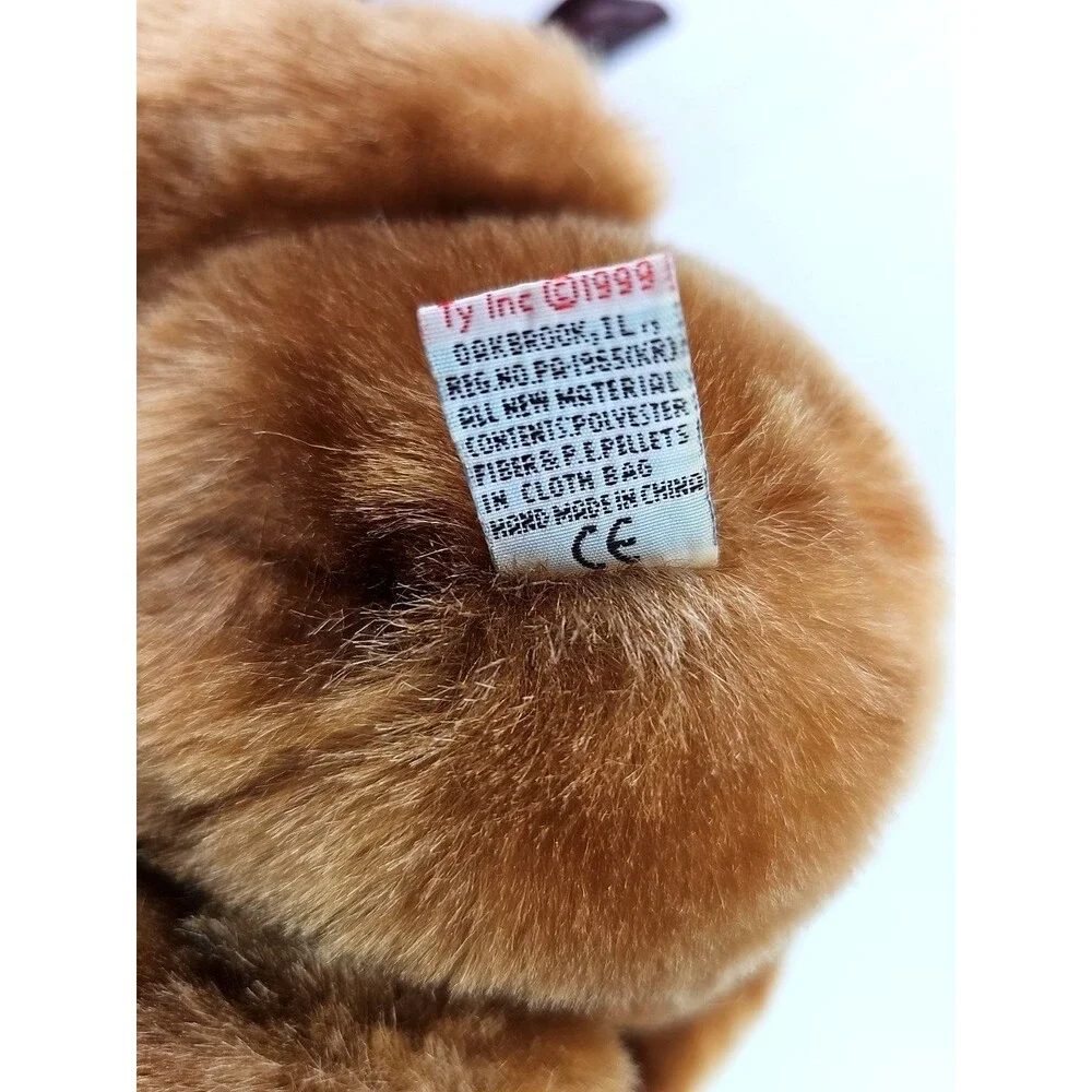 Ty Classic Yesterbear  1999 Brown Bear Soft 18 inch Beanie Buddy Bow Sweet